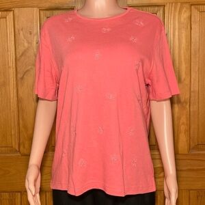 NWOT Vintage Classic Elements Embroidered Top Size L